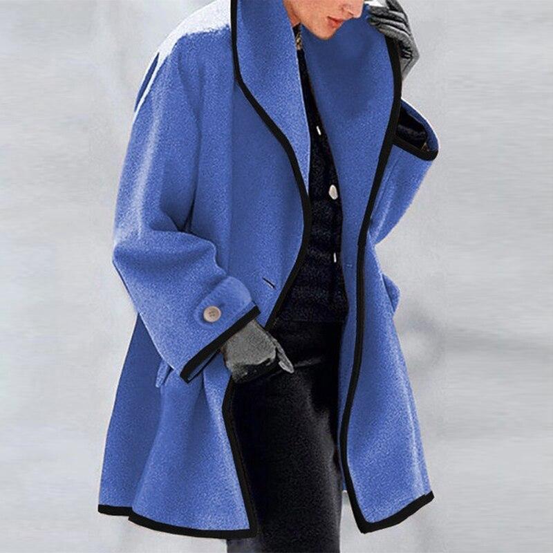 Warm Oversized Women's Long Wool Coat