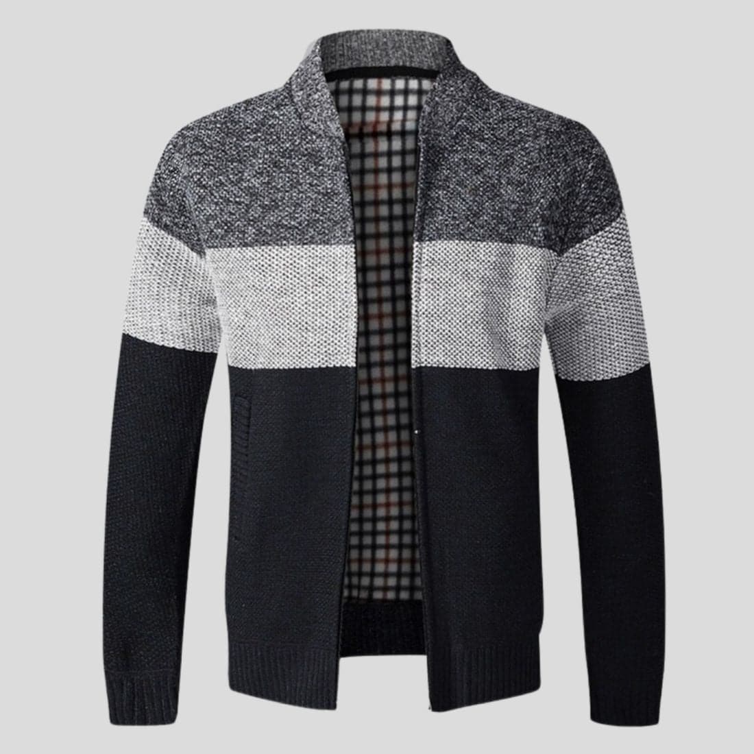 Men's Zip Front Cardigan Sweater