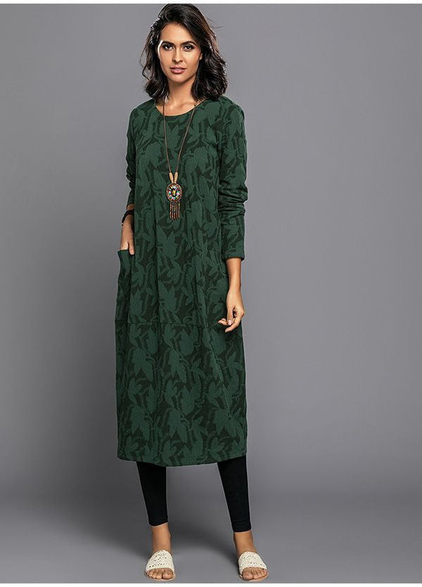 Comfortable Casual Dress with Side Pockets - EasyApparels