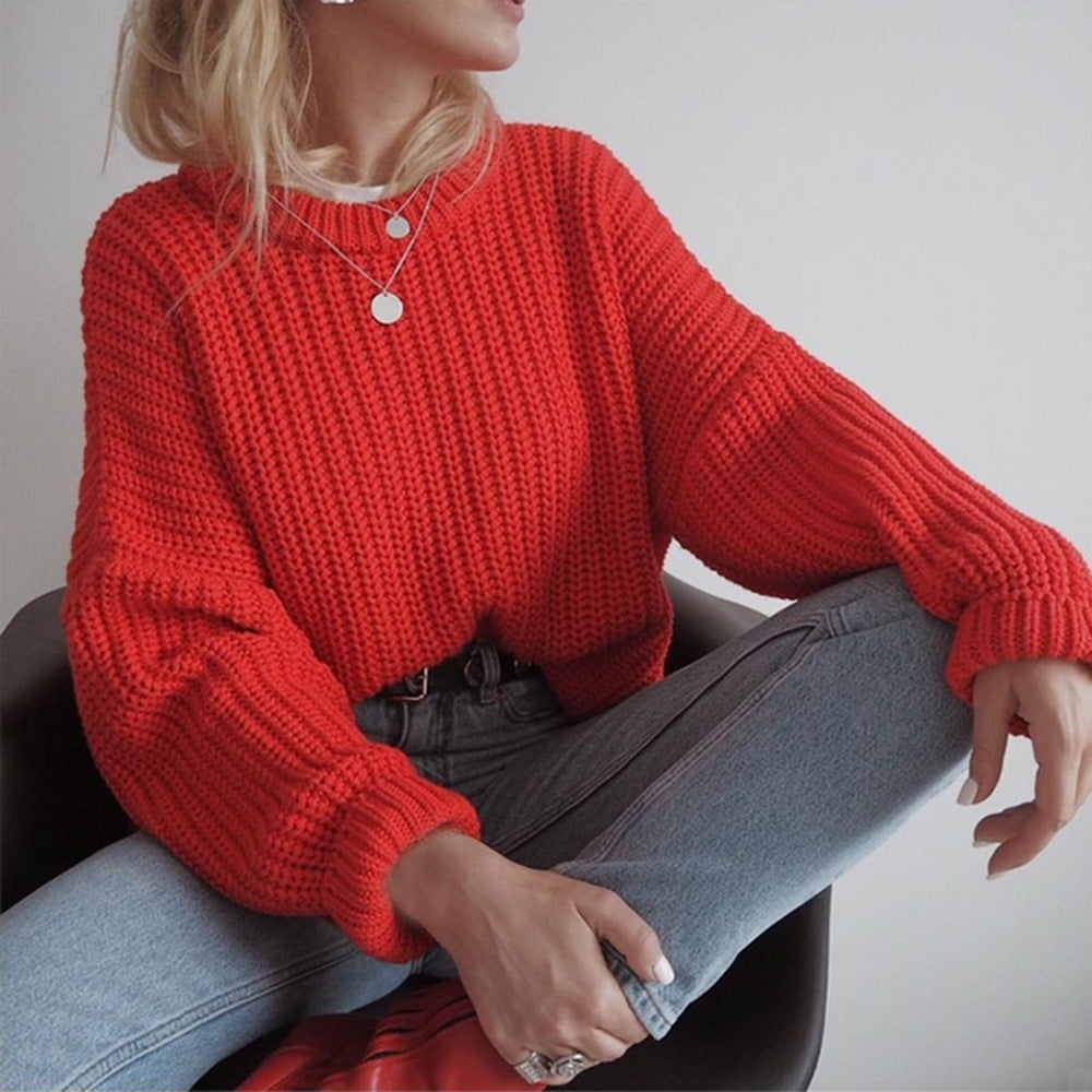 Comfy Women's Jumper - Relaxed Fit Cable Knit Sweater