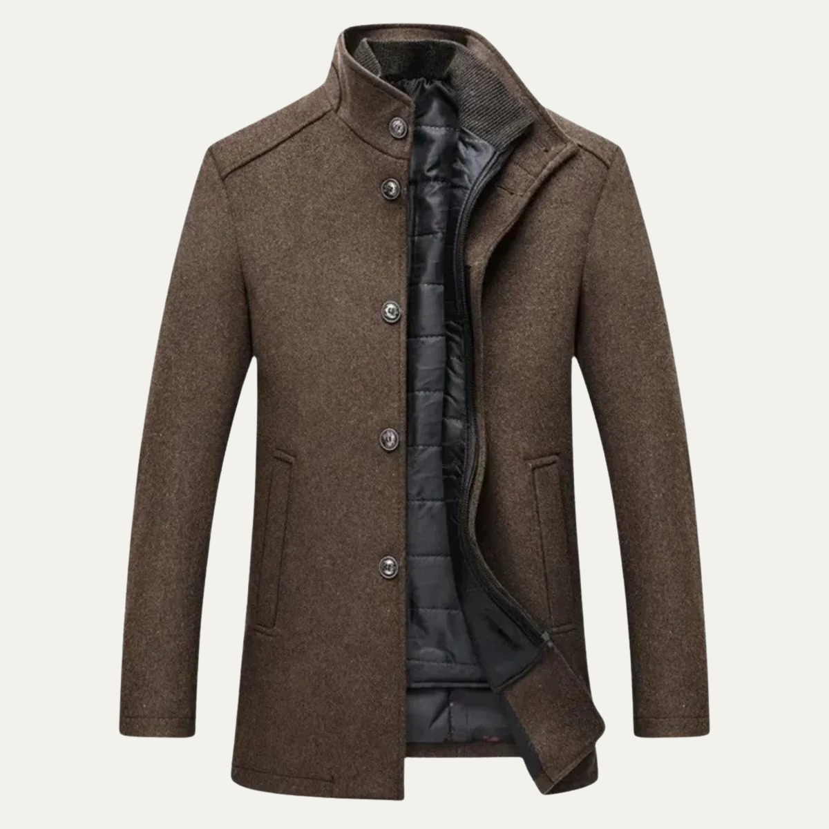 Timeless Men's Wool Trench Coat - Vossary