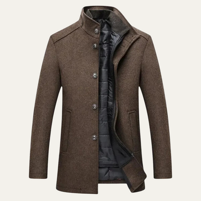 Timeless Men's Wool Trench Coat - Vossary