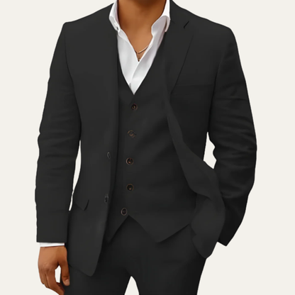 Lightweight Men's 3 Piece Linen Suit Set