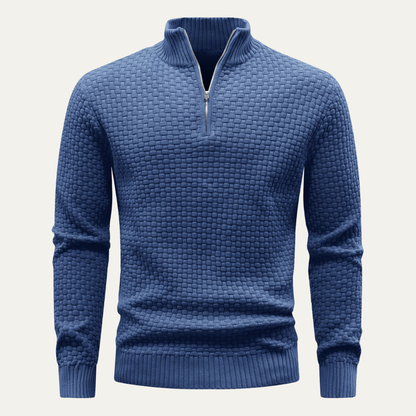 Stylish Men's Cozy Knit Half Zip Sweater