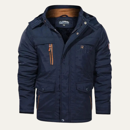 Warm Waterproof Men's Insulated Hooded Winter Jacket