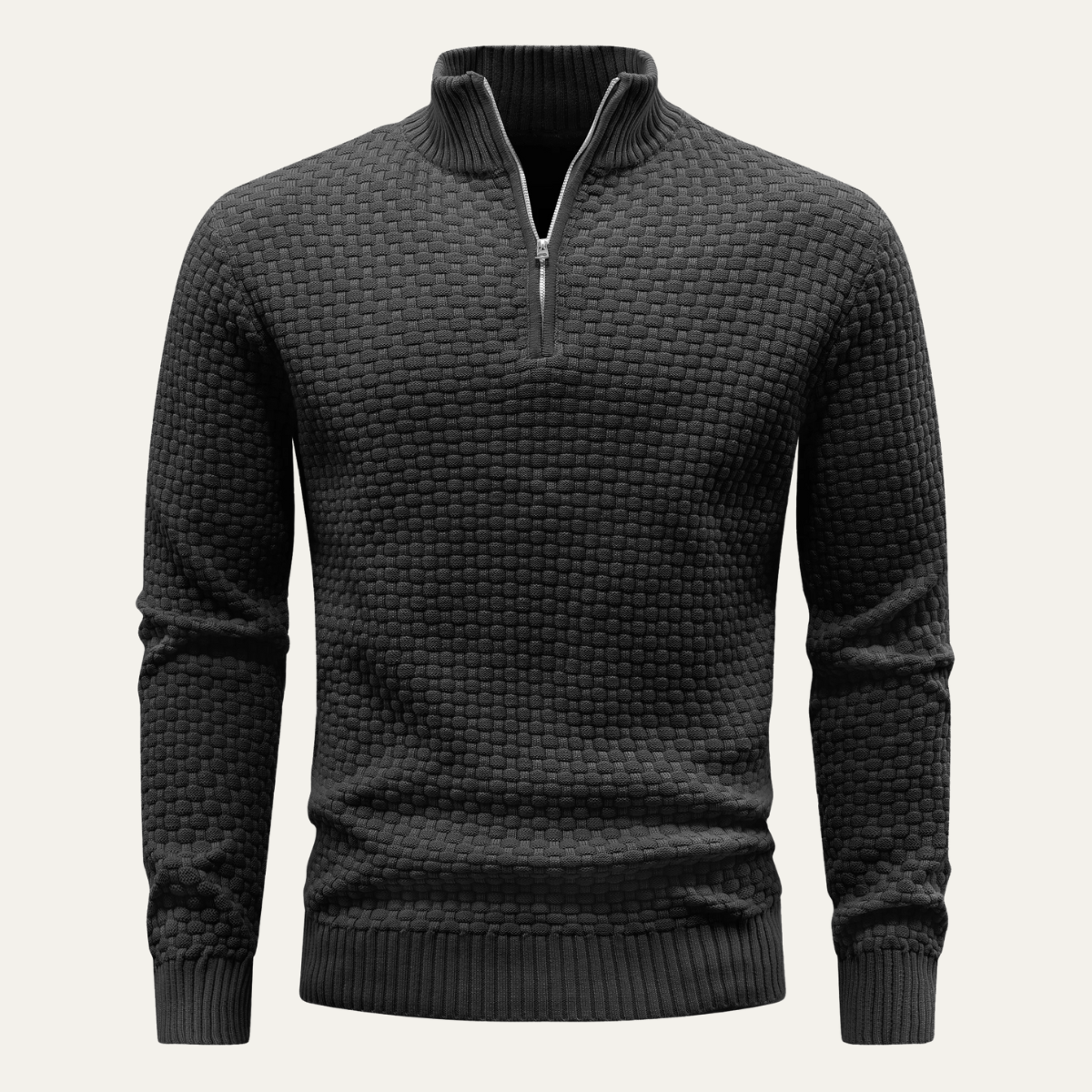 Stylish Men's Cozy Knit Half Zip Sweater