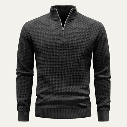 Stylish Men's Cozy Knit Half Zip Sweater