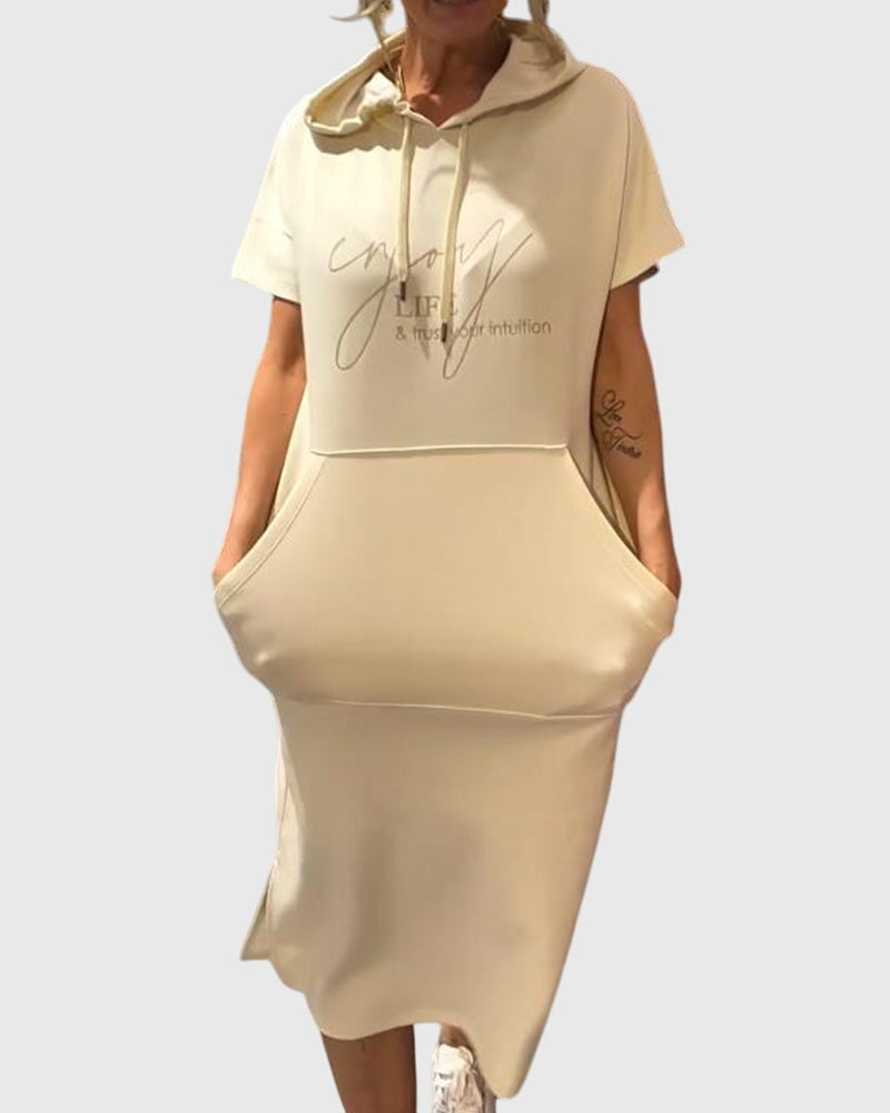Comfortable Hooded Sweat Dress