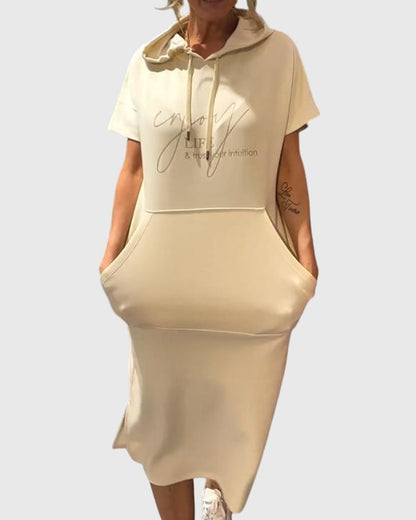 Comfortable Hooded Sweat Dress