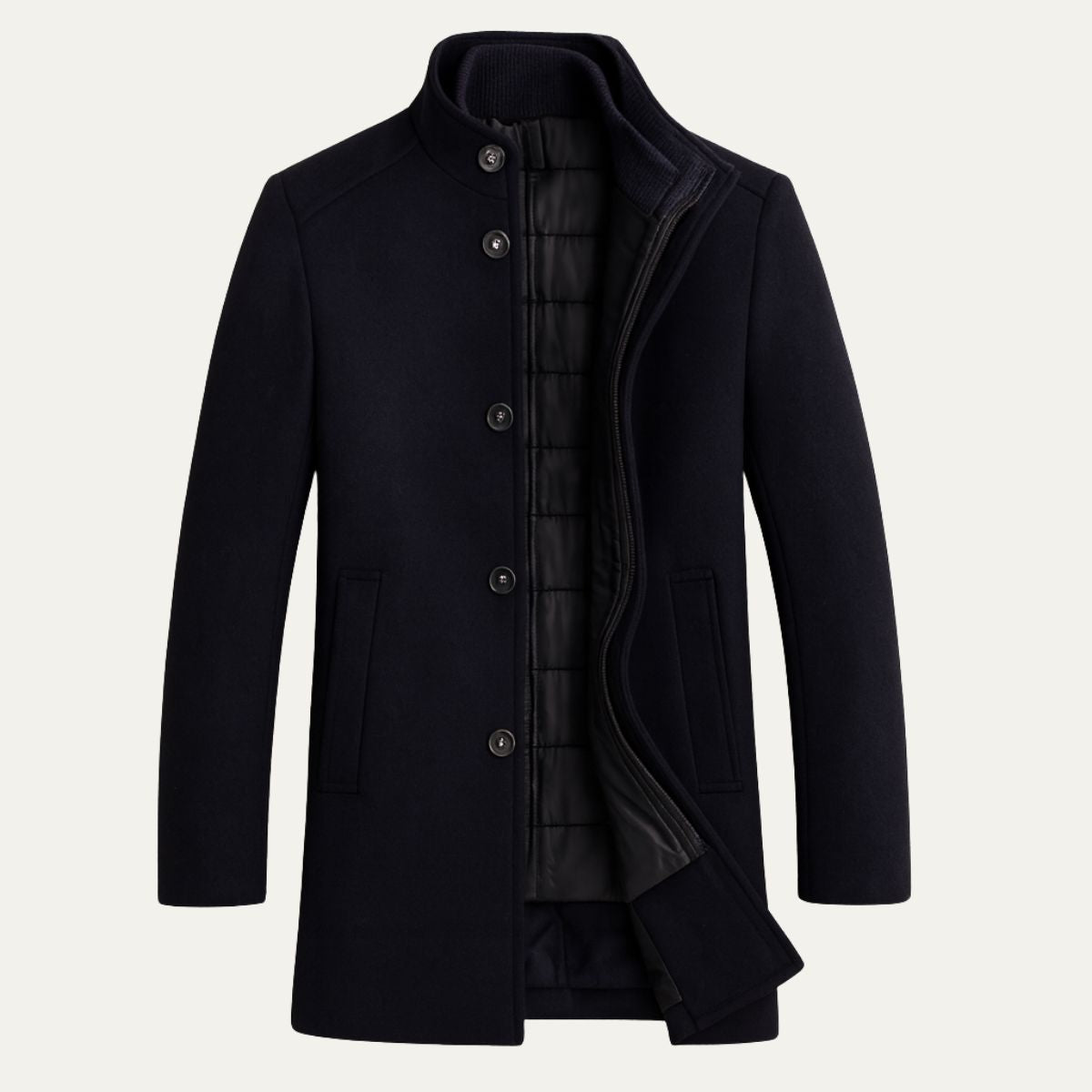Warm Mens Classic Wool Winter Coat