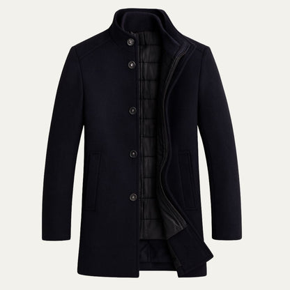 Warm Mens Classic Wool Winter Coat