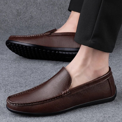 Genuine Leather Moccasin Shoes - EasyApparels
