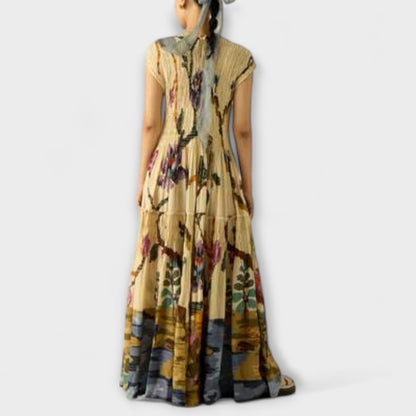 Elegant Floral Long Evening Dress for Women