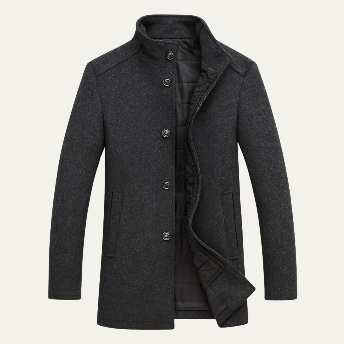 Warm Mens Classic Wool Winter Coat