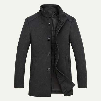 Warm Mens Classic Wool Winter Coat