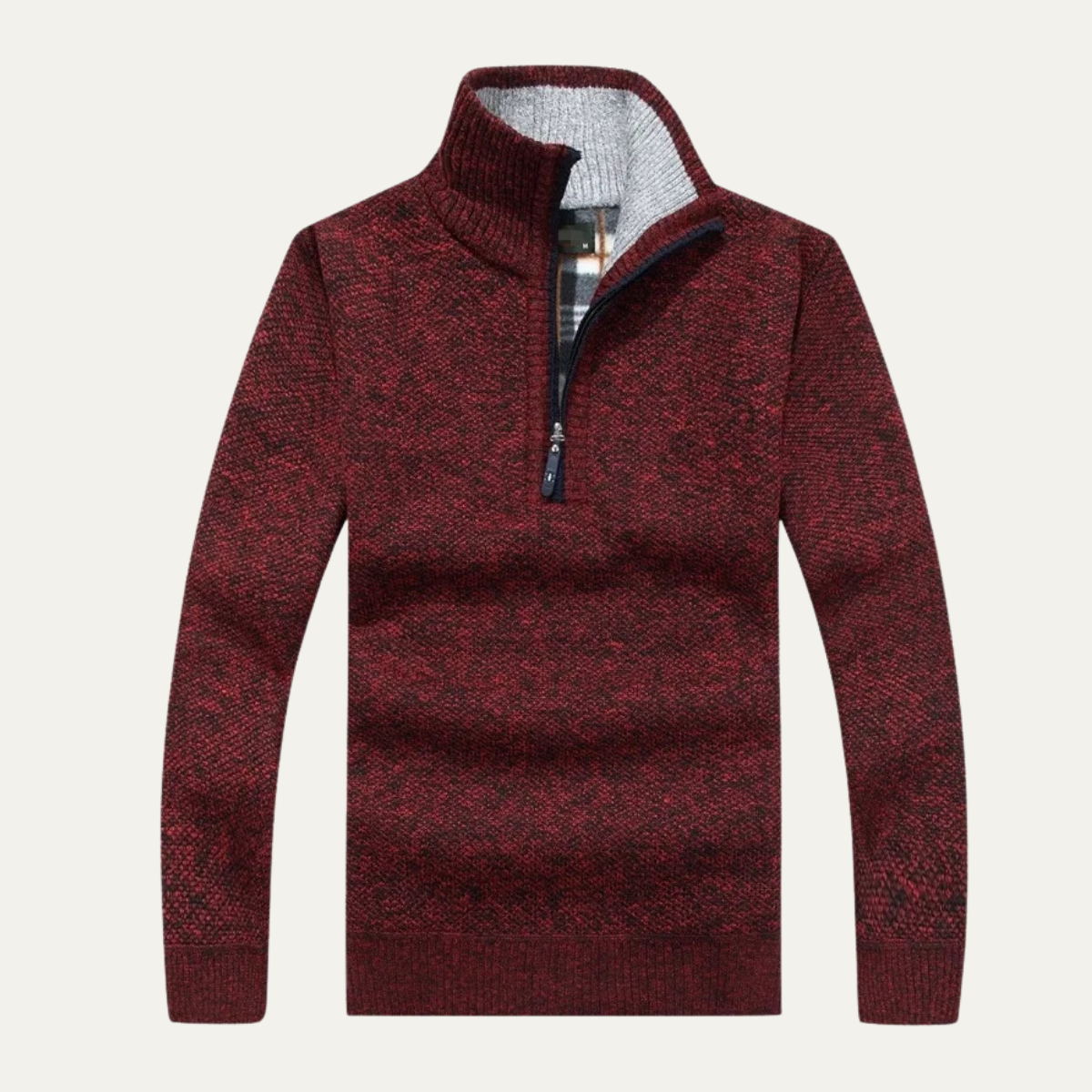 Warm Mens Fleece Half Zip Neck Sweater