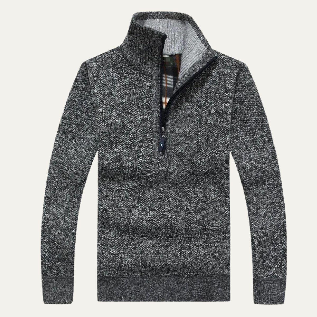 Warm Mens Fleece Half Zip Neck Sweater