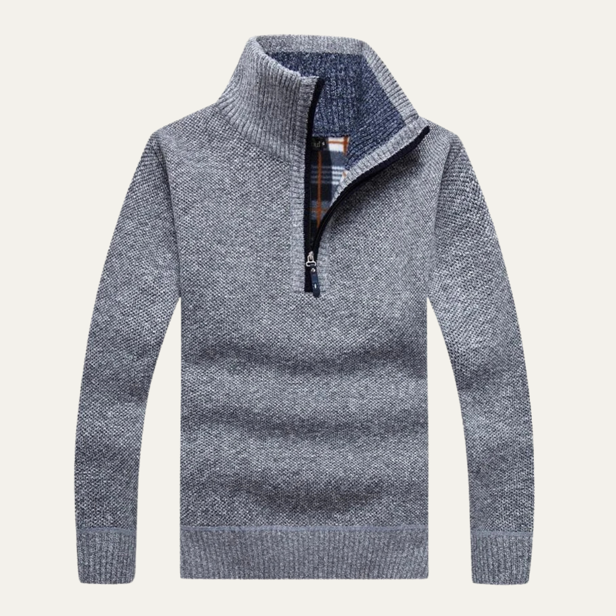 Warm Mens Fleece Half Zip Neck Sweater