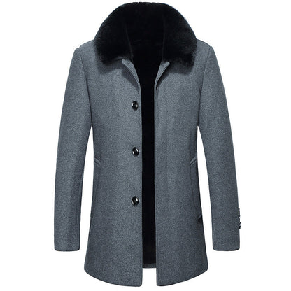 Classic Men's Winter Wool Overcoat
