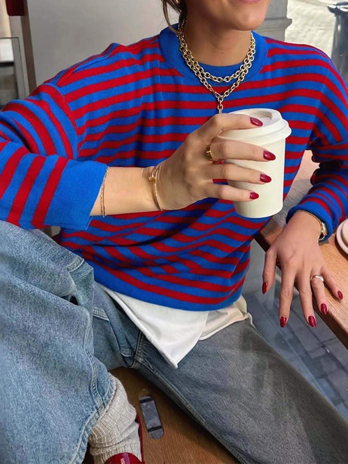 Classic Crew Neck Oversized Sweater - EasyApparels