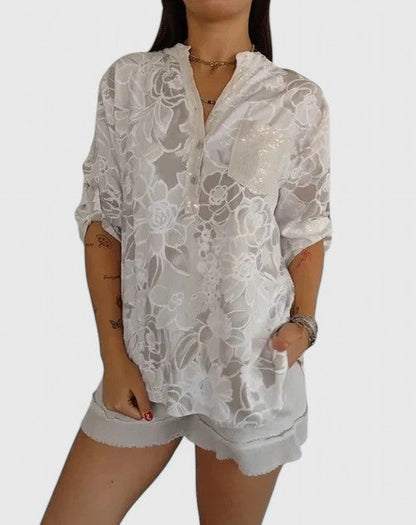 Elegant Women's Office Blouse