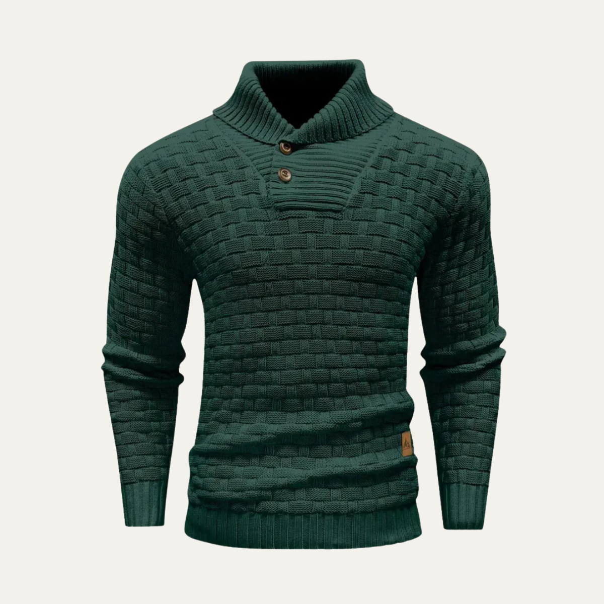 Cozy Button Front Mens Thick Knit Sweater
