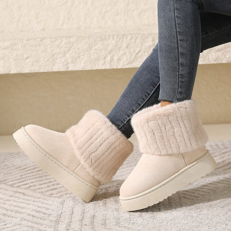 Warm Waterproof Ladies Snow Boots - Vossary