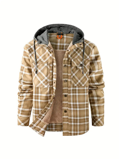 Plaid Hooded Winter Coat