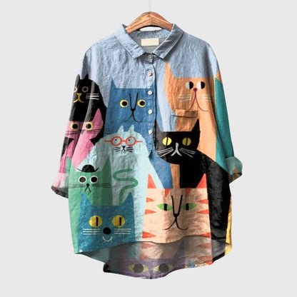 Elegant Women's Cotton Blouse - Vossary