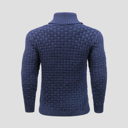 Cozy Button Front Mens Thick Knit Sweater