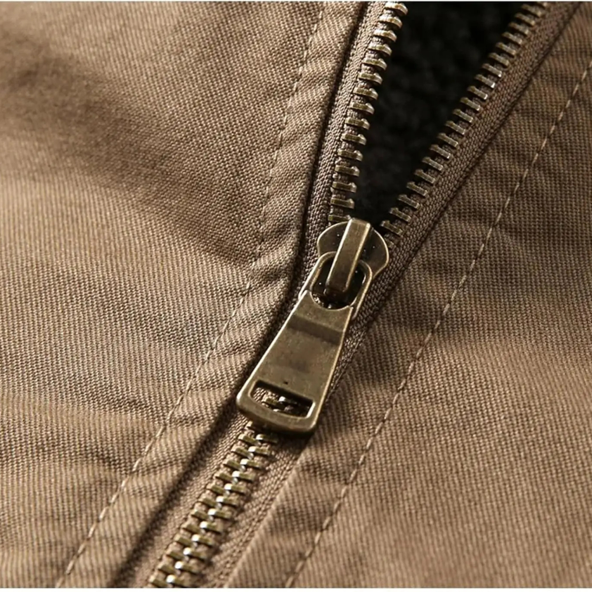 Warm Shearling Lined Men's Winter Bomber Coat