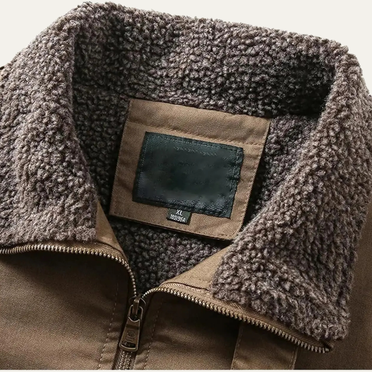 Warm Shearling Lined Men's Winter Bomber Coat