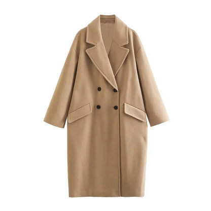 Large Women's Double Breasted City Coat