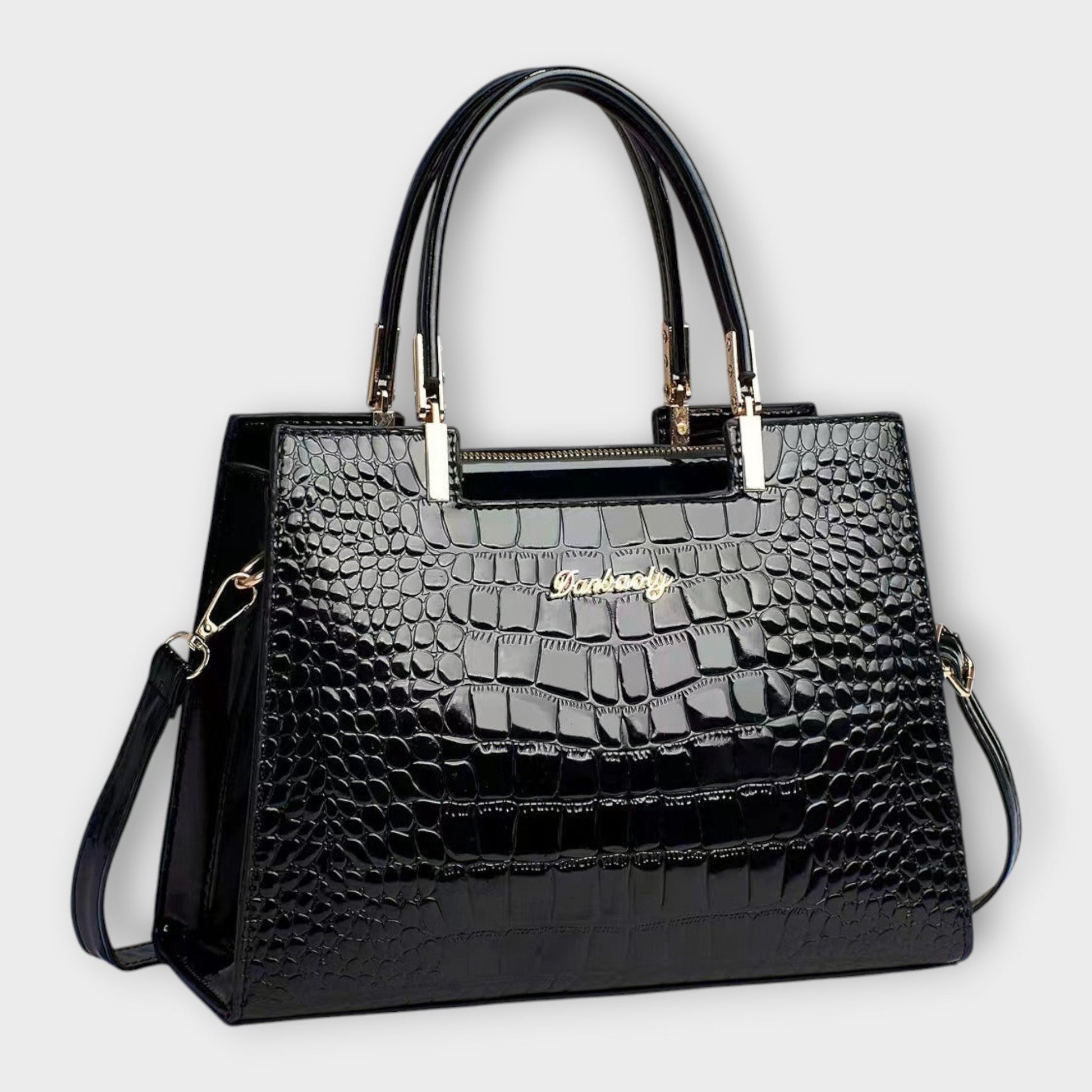 Shiny Alligator Print Tote Bag - Vossary