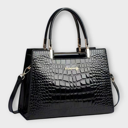 Shiny Alligator Print Tote Bag - Vossary