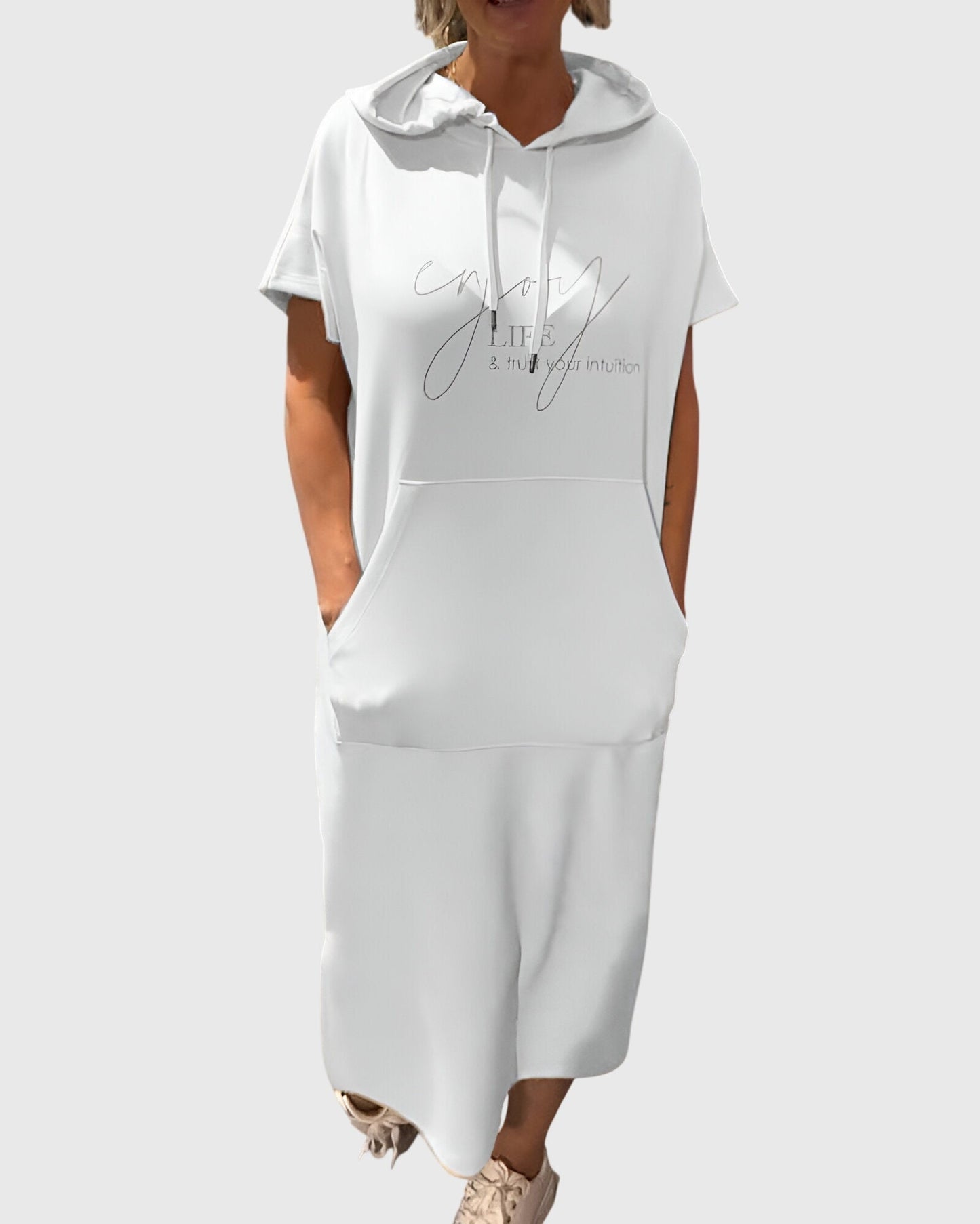 Comfortable Hooded Sweat Dress
