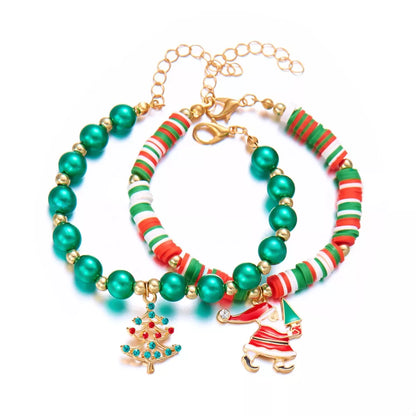 Sparkly Holiday Bead Charm Bracelet