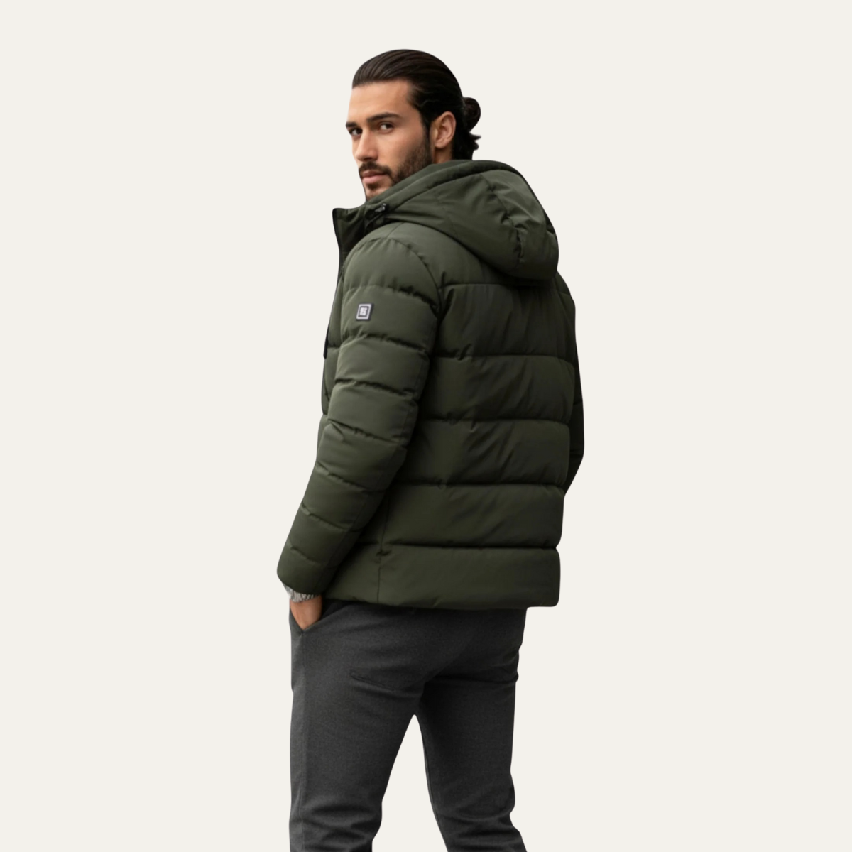 Thermal Insulated Men's Down Filled Puffer Jacket