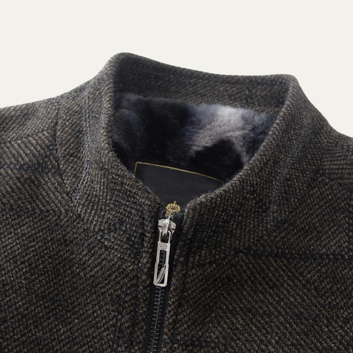 Thermal Men's Zip Up Fleece Lined Winter Jacket Coat