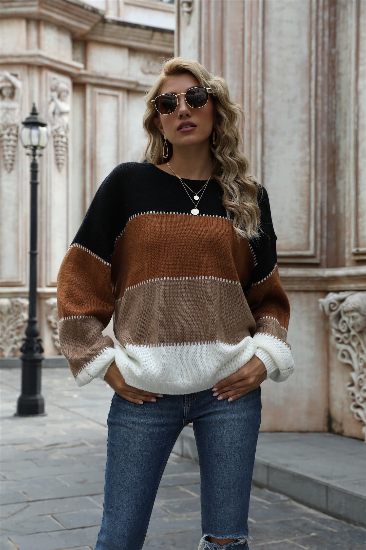 Pastel Ombre Crew Neck Sweater