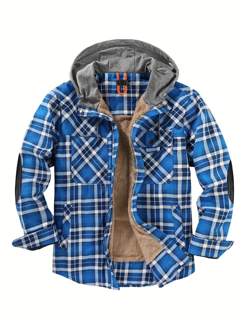 Plaid Hooded Winter Coat