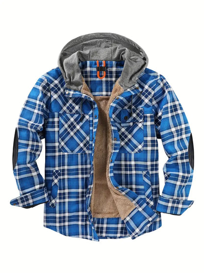 Plaid Hooded Winter Coat