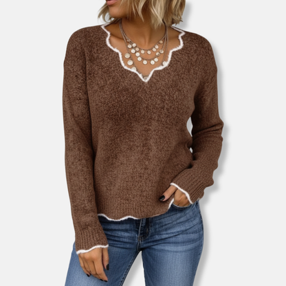 Cozy Women's Wool Crew Neck Sweater