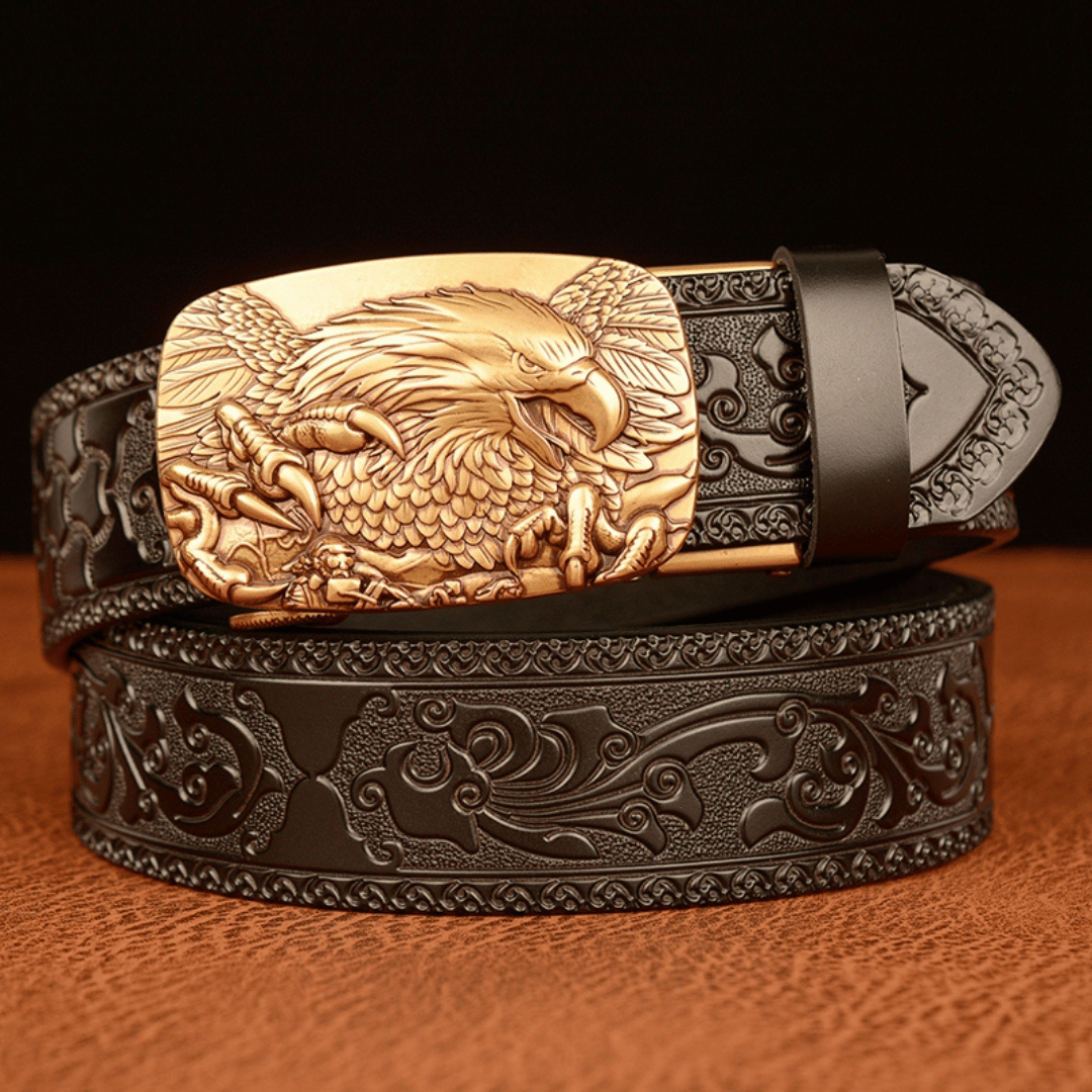 Heroic Emblem Leather Belt