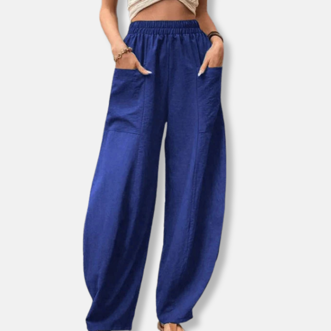 Comfortable Cotton Wide Leg Harem Pants