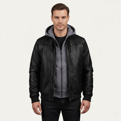 Stylish Brown Leather Mens Biker Jacket
