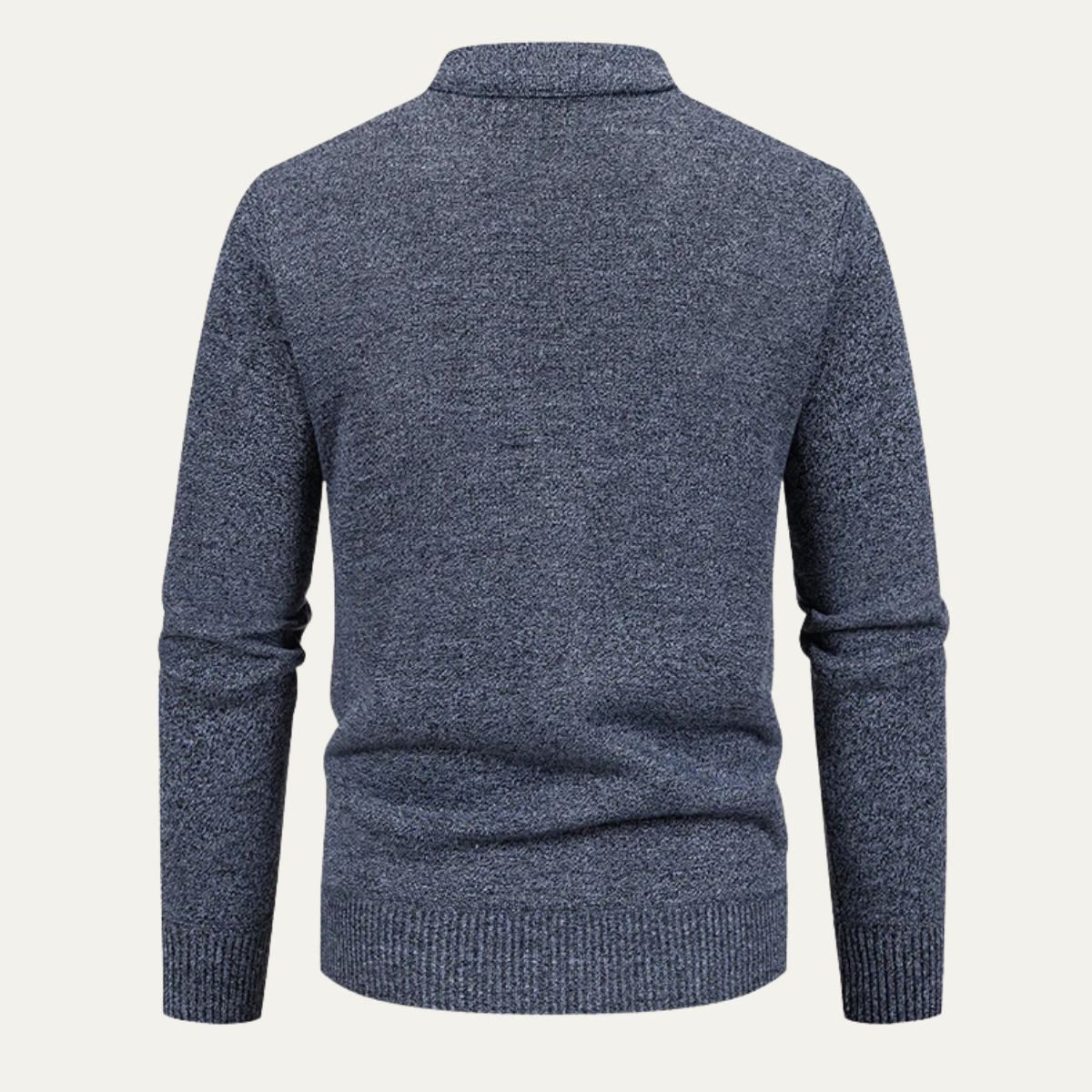 Warm Men's Plaid V Neck Fleece Cardigan Sweater