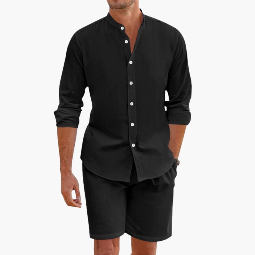 Lightweight Breathable Linen Suit Set for Men