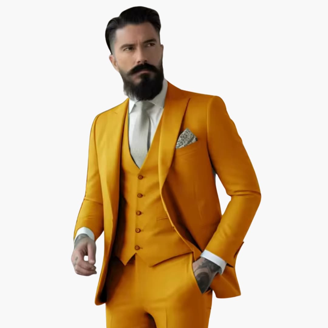 Stylish Men's Double-Breasted Suit