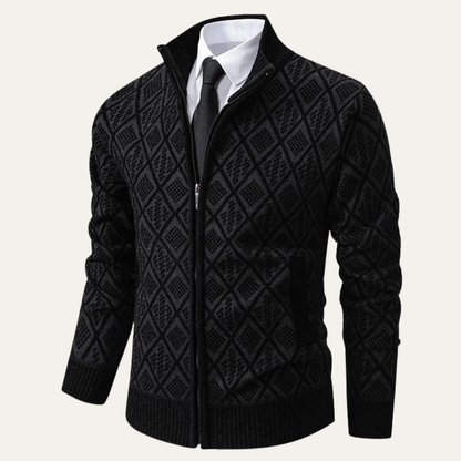 Stylish Men's Diamond Knit Blazer Jacket